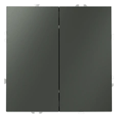 Изображение Проходной переключатель встраиваемый VOLTUM S70 двухклавишный 10А, (титан)